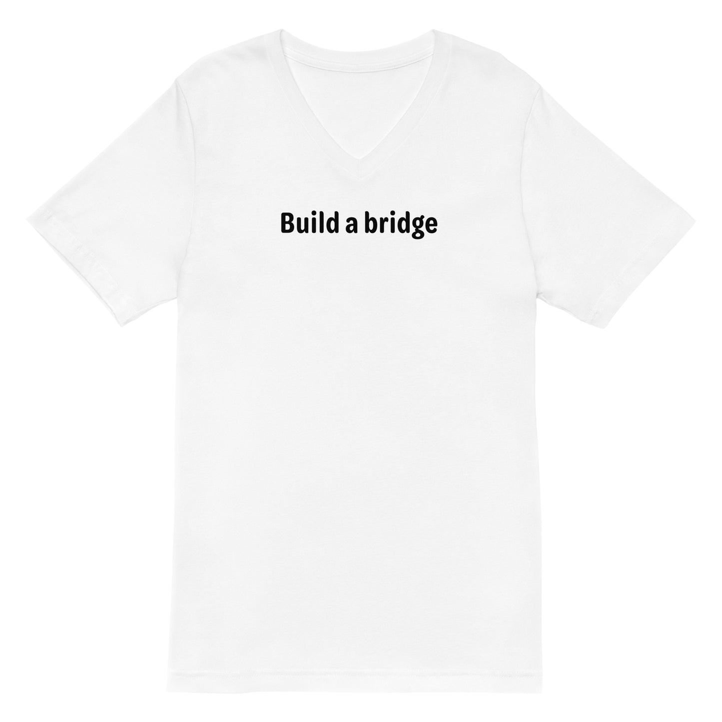 Build a bridge - Black Text - Mens V-Neck T-Shirt