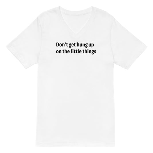 Little Things - Black Text - Mens V-Neck T-Shirt