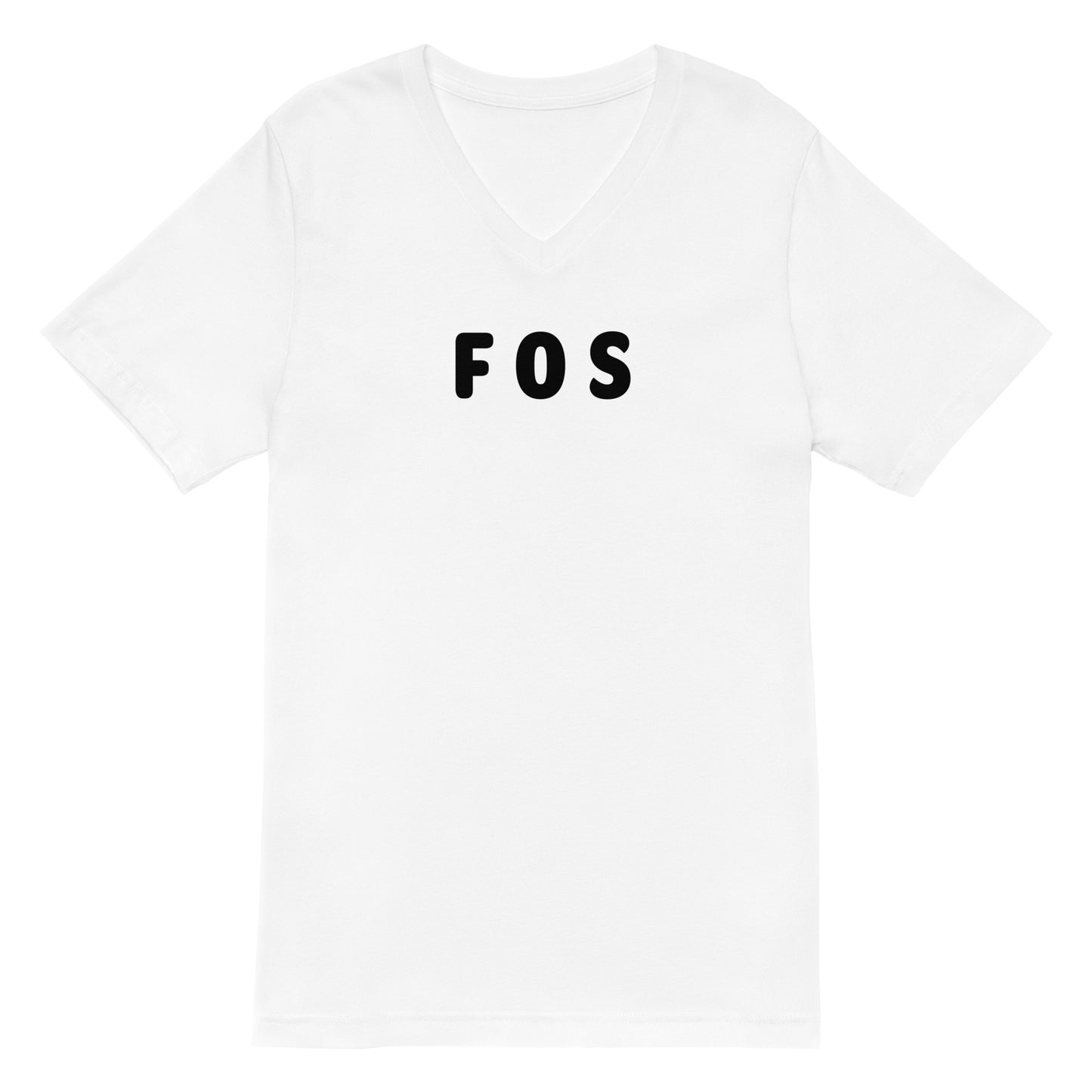 FOS - Black Text - Mens V-Neck T-Shirt