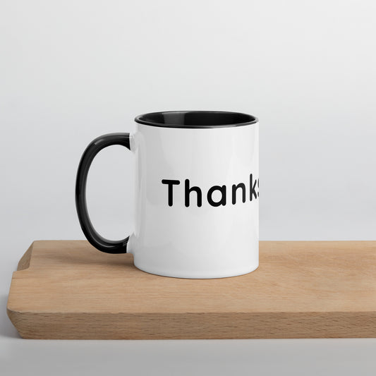 Thanks champ - Coffee Mug Black Inside