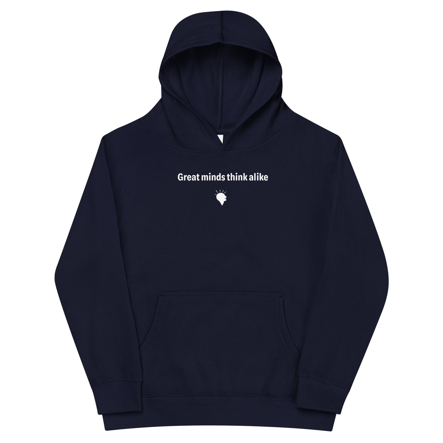 Great minds - White Text - Youth fleece hoodie