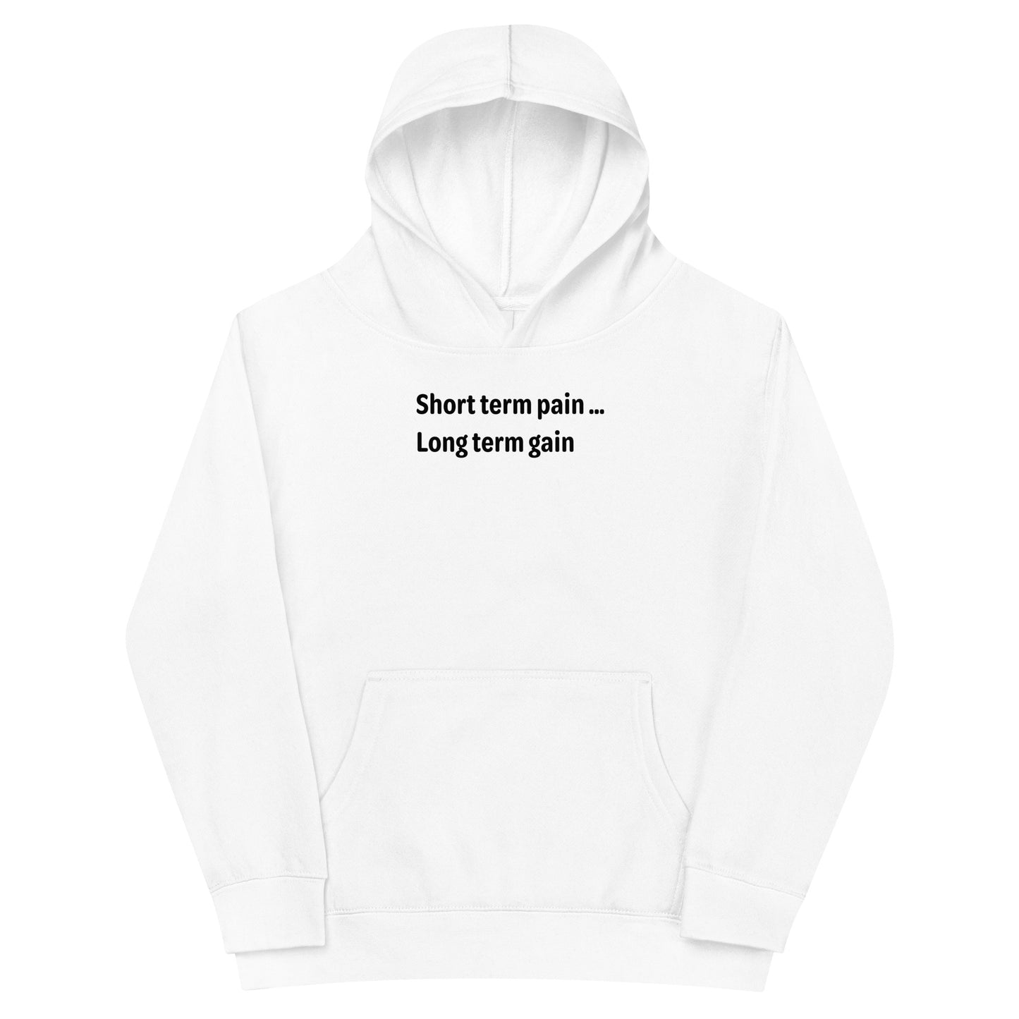 Short Term Pain - Black Text - Youth fleece hoodie