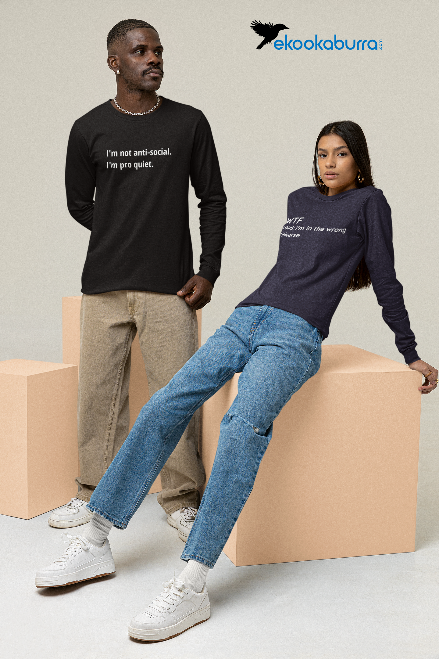 Wrong Universe - White Text - Womens Long Sleeve Tee