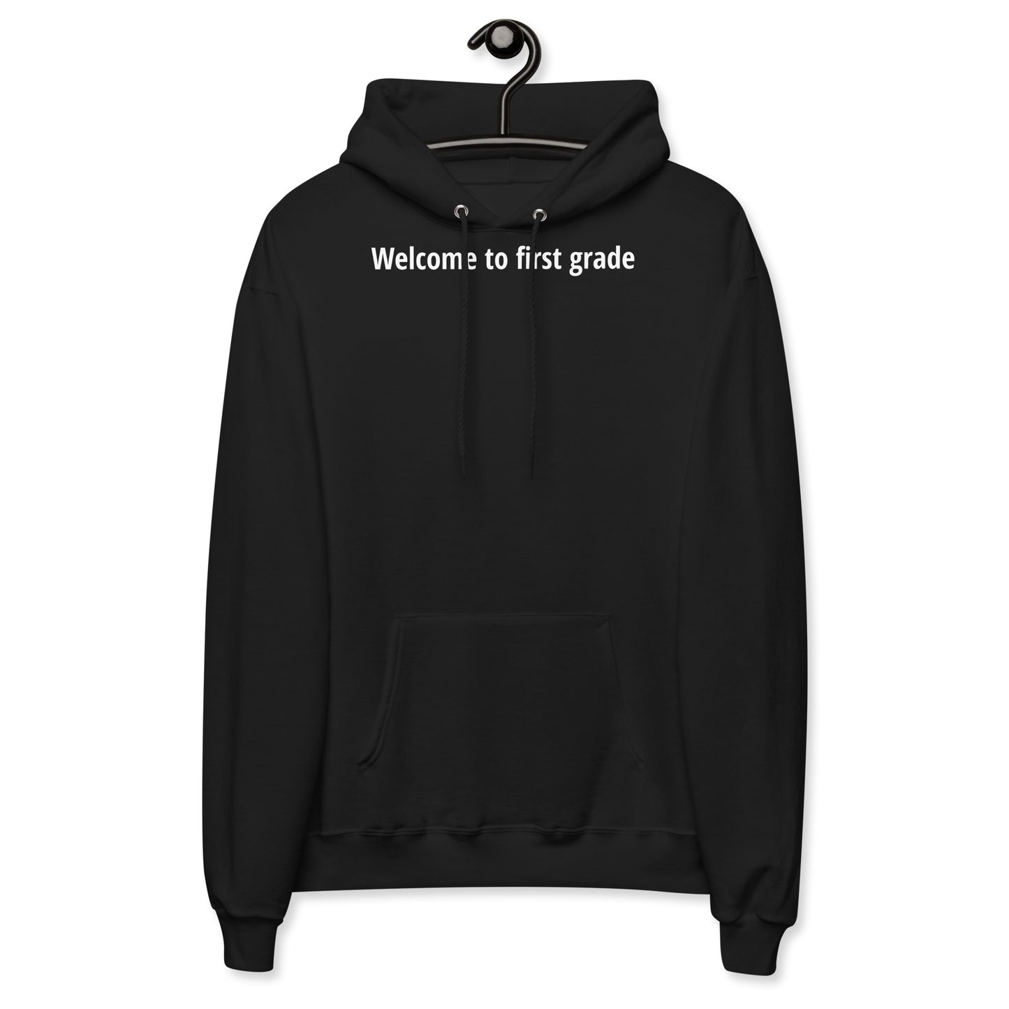 Welcome to first grade - White Text - Womens fleece hoodie