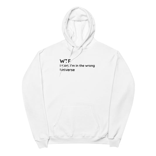 Wrong Universe - Black Text - Womens fleece hoodie