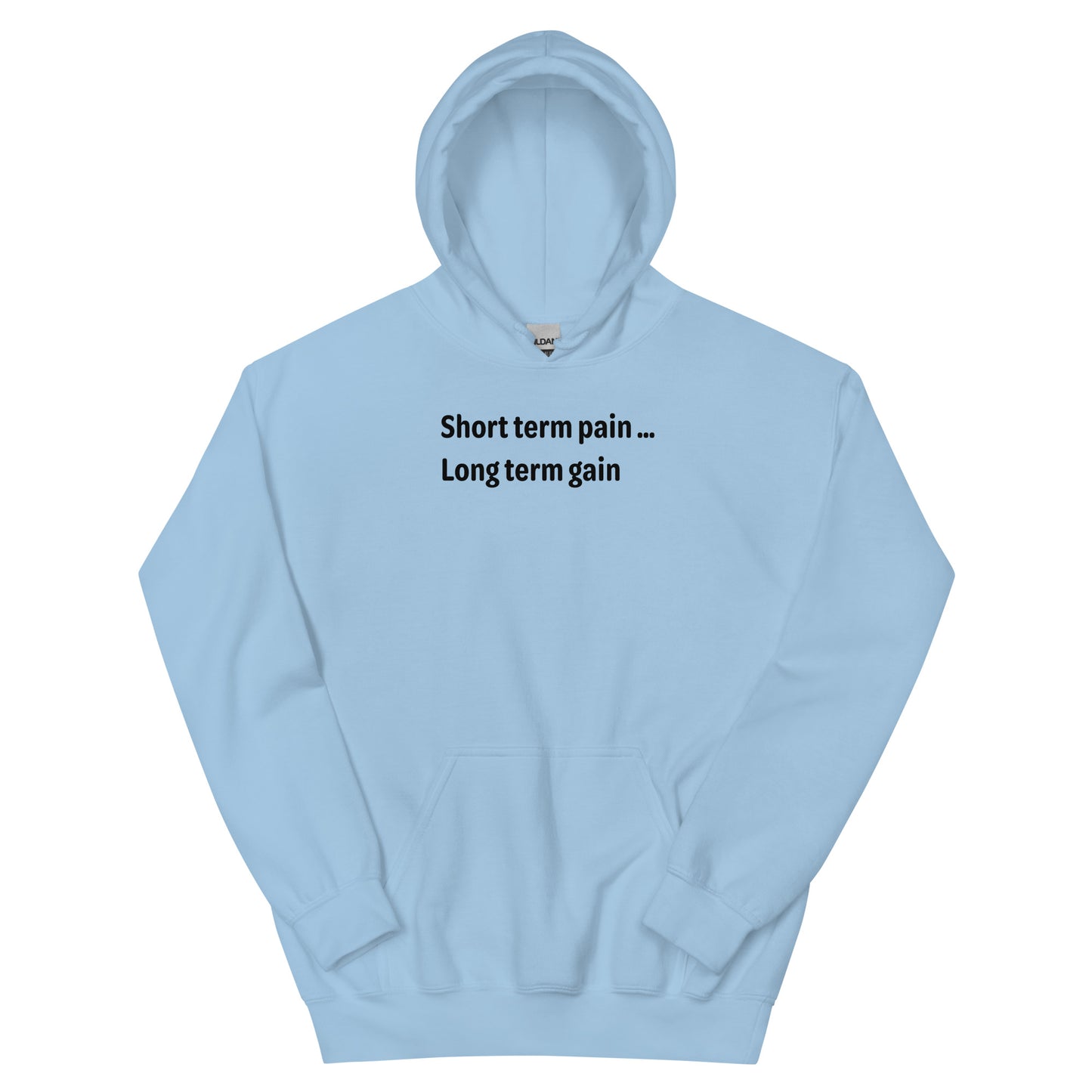 Short Term Pain - Black Text - Mens Hoodie