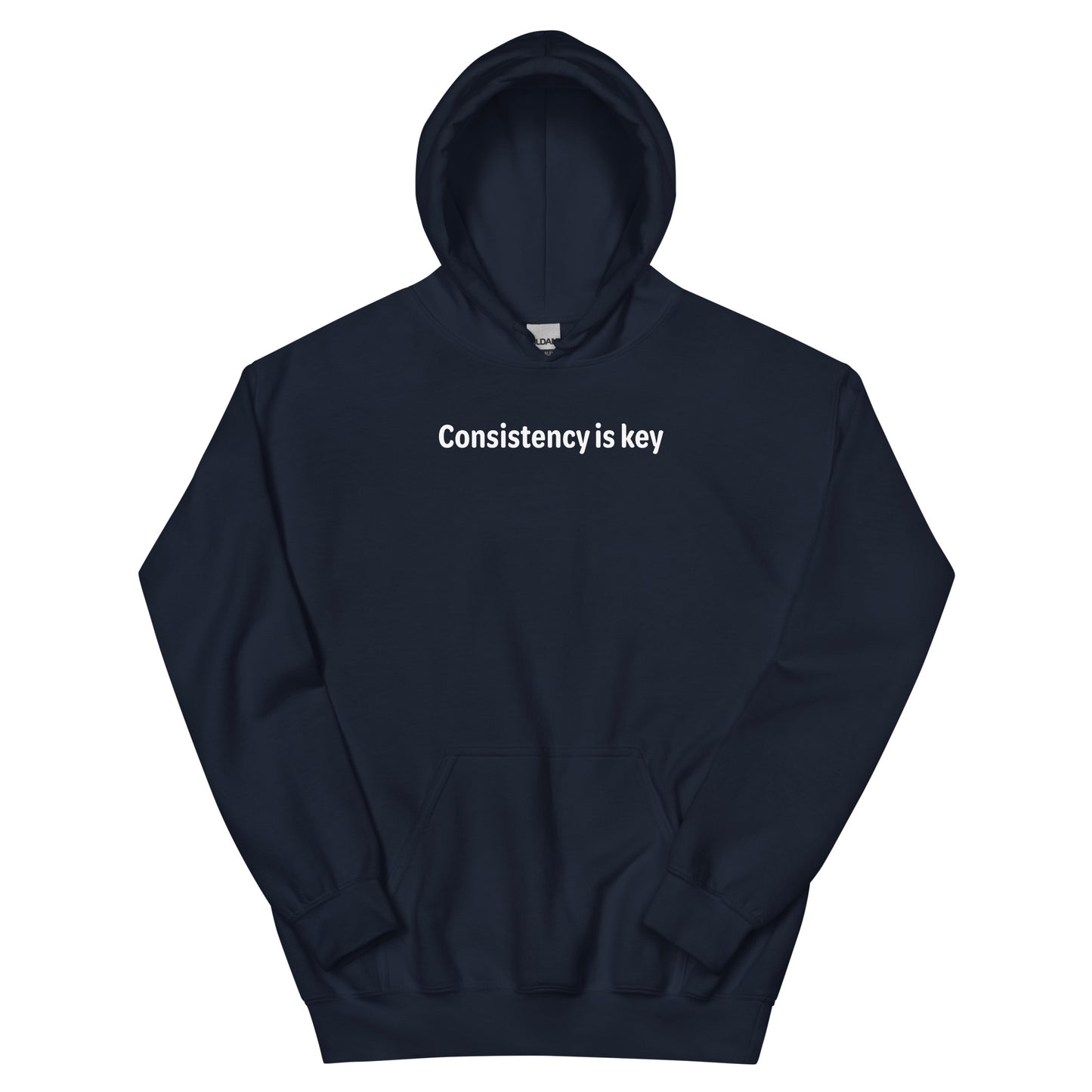 Consistency is key - White text - Mens Hoodie