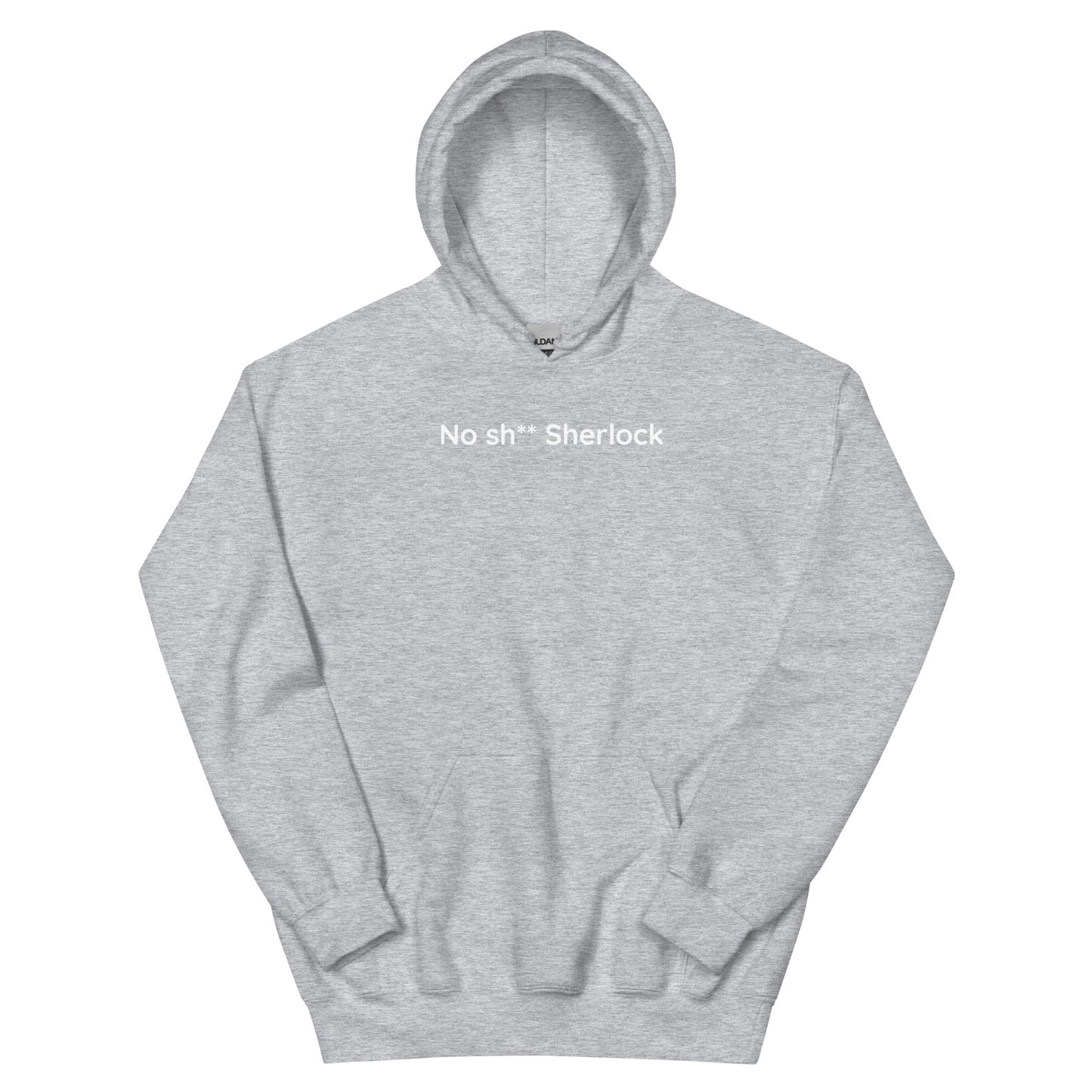 No sh** Sherlock - White Text - Mens Hoodie