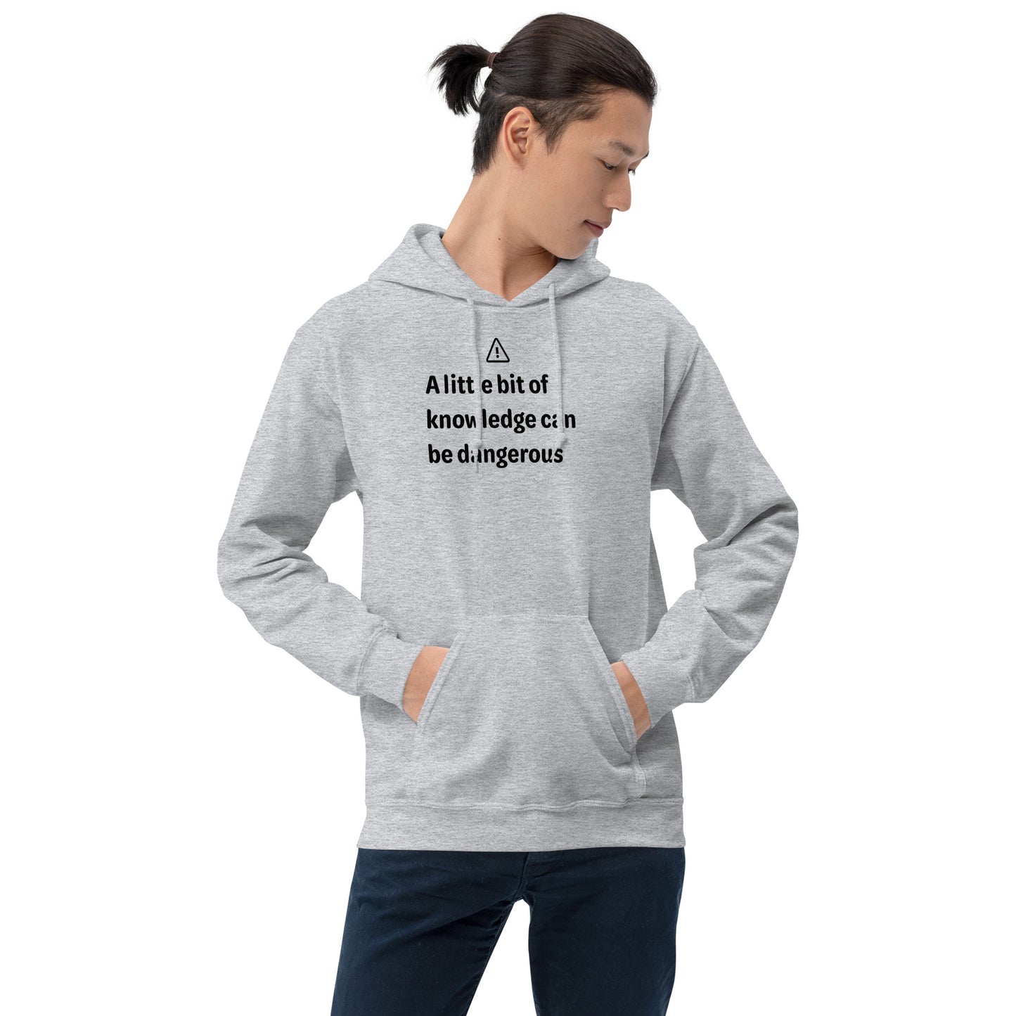 Dangerous level of knowledge - Black Text - Mens Hoodie