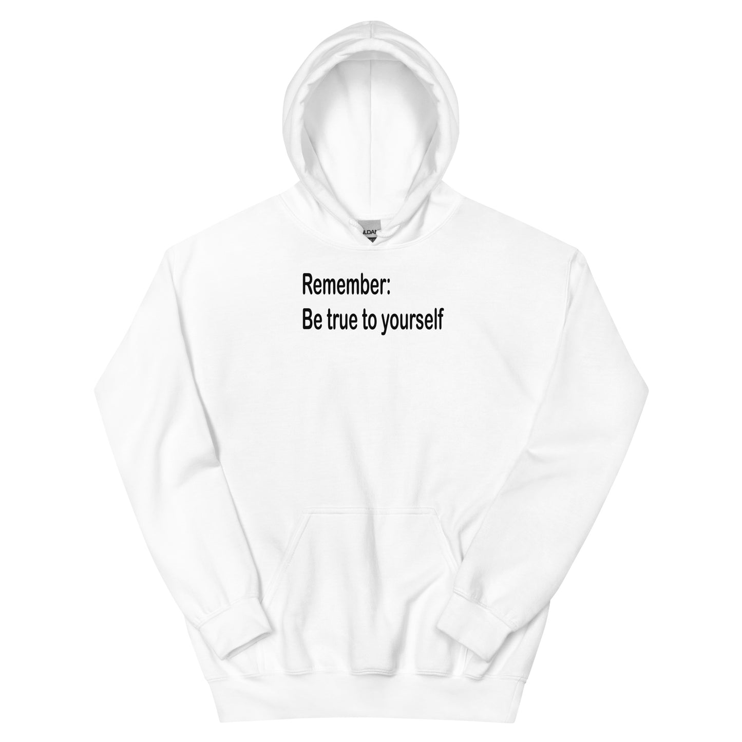 Be true to yourself - Black Text - Mens Hoodie