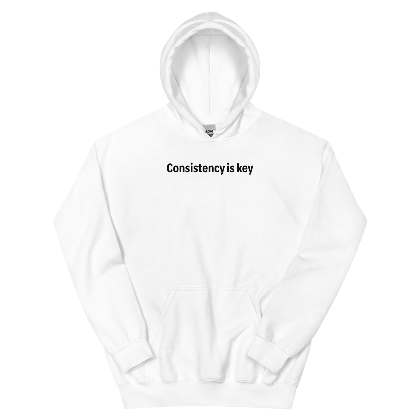 Consistency is key - Black text - Mens Hoodie