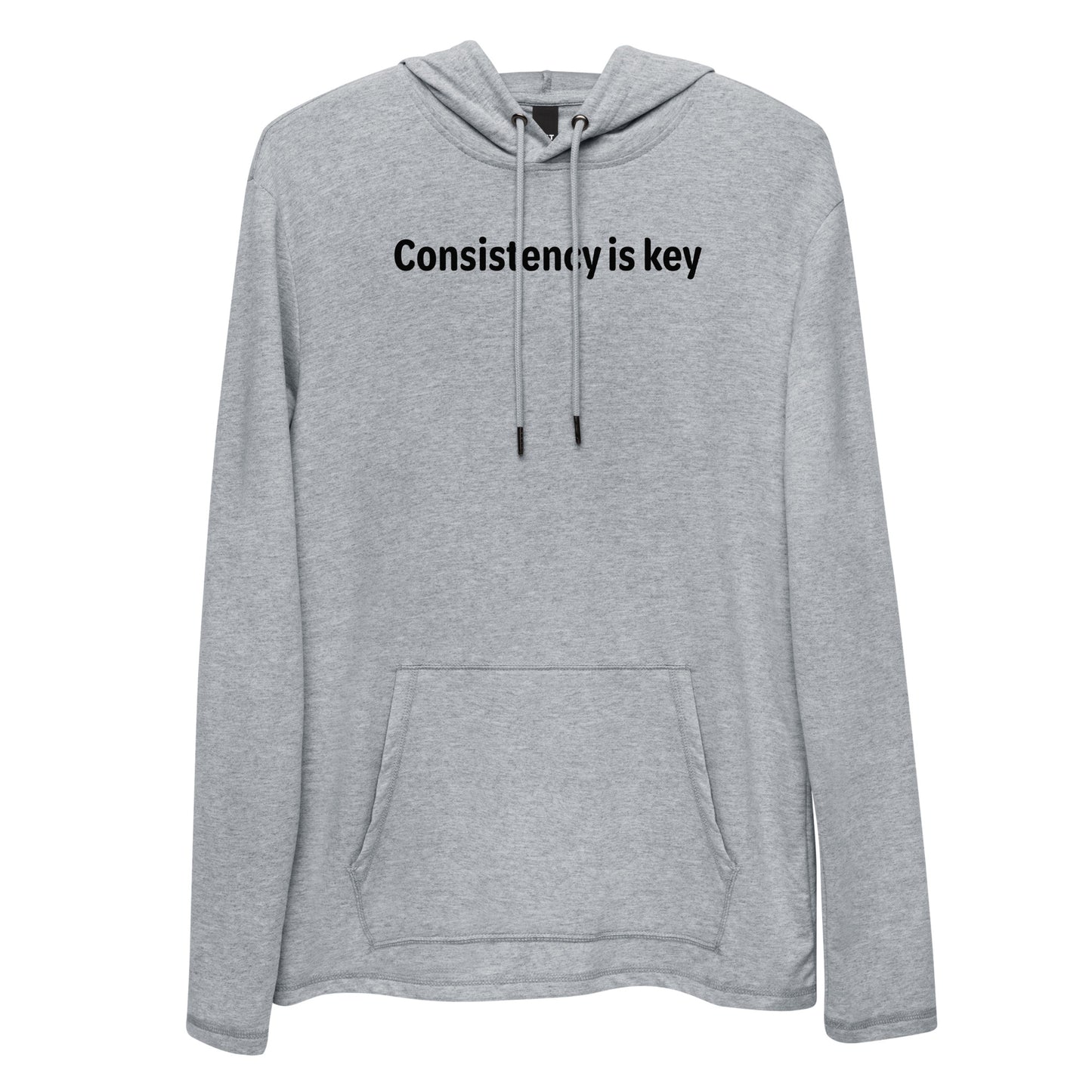 Consistency is key - Black text - Mens Lightweight Hoodie