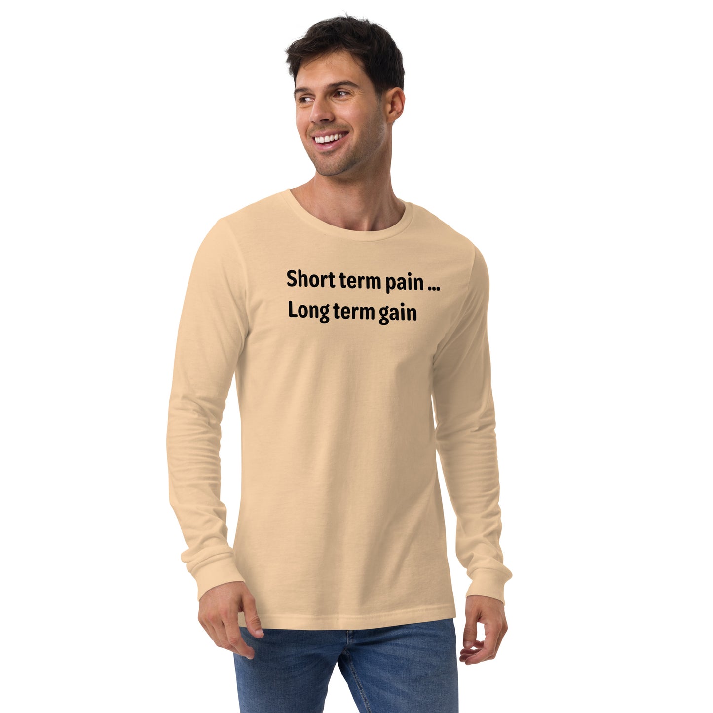 Short Term Pain - Black text - Mens Long Sleeve Tee