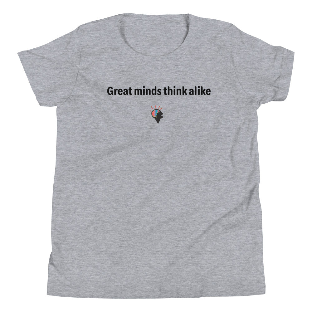 Great minds - Black Text - Youth Short Sleeve T-Shirt