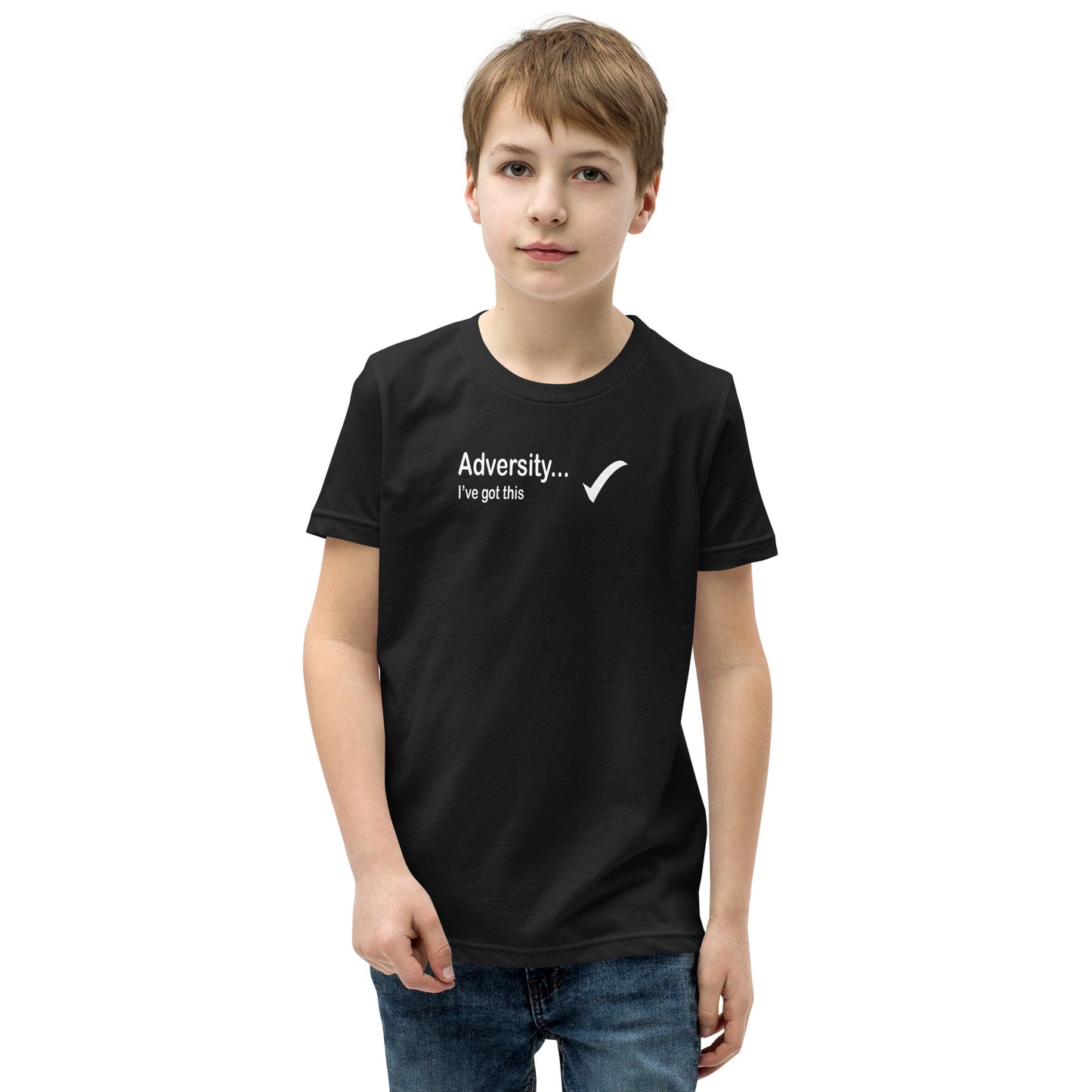 Adversity I've got this - White Text - Youth Short Sleeve T-Shirt