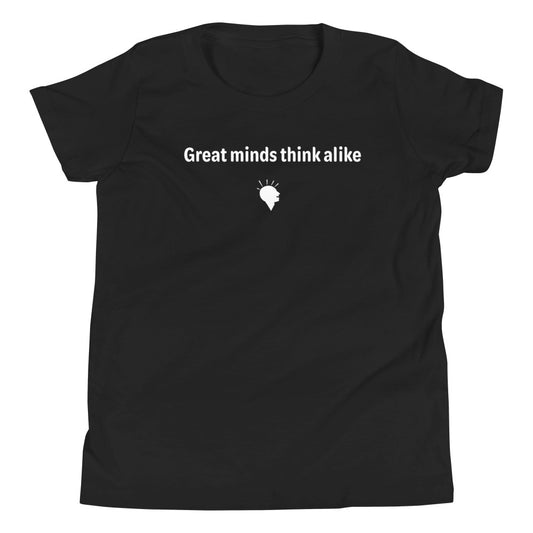 Great minds - White Text - Youth Short Sleeve T-Shirt